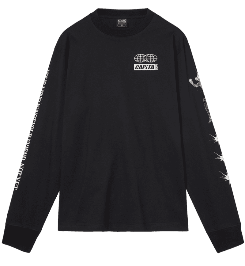 FRIENDLONGSLEEVETEEBLACKM F